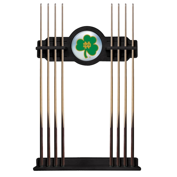 Notre Dame Shamrock Cue Rack in Black Finish
